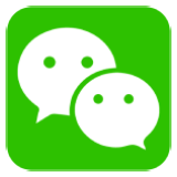 WeChat logo: two white chat bubbles